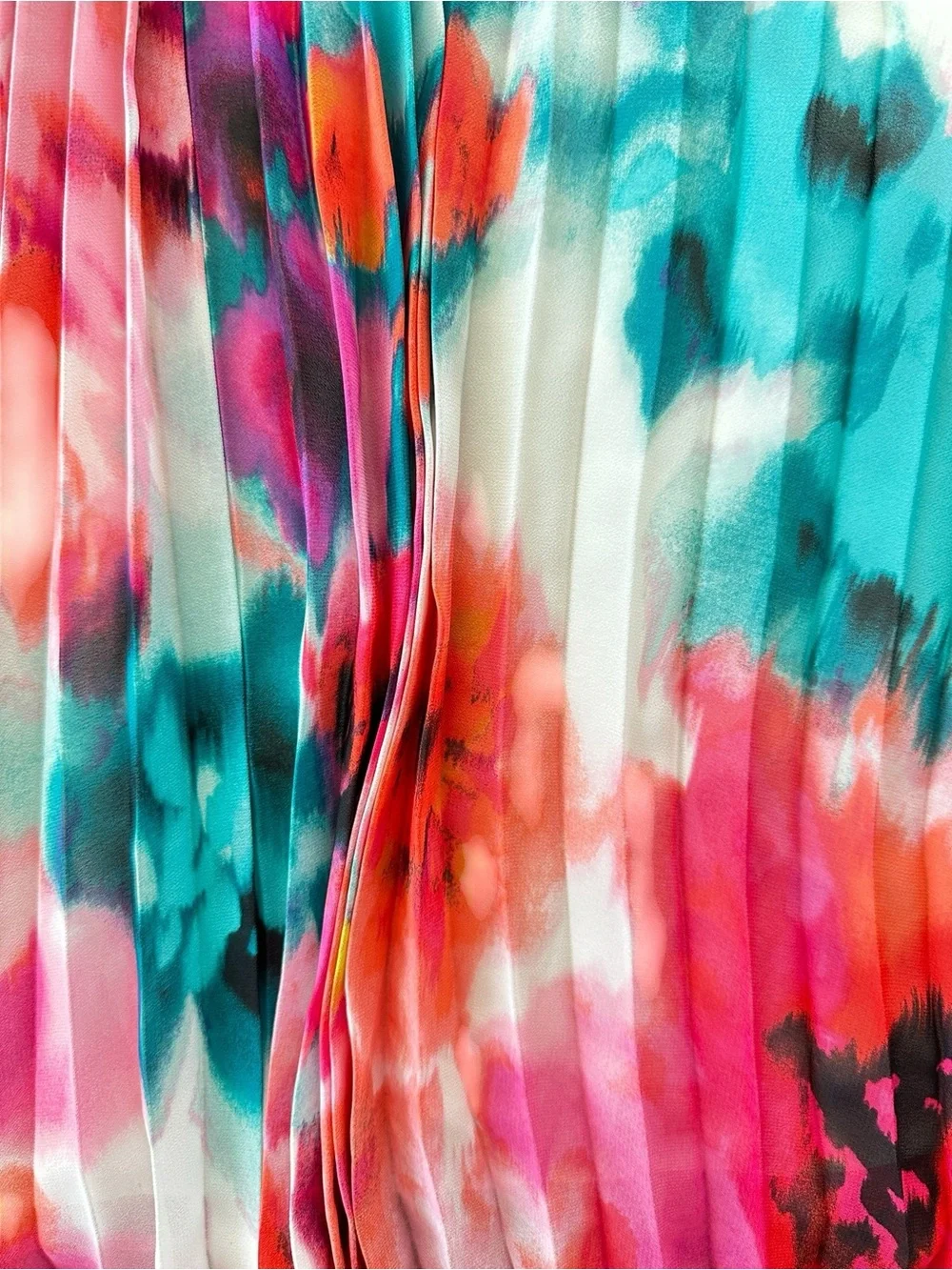 Eliza J Watercolor Floral Pleated Maxi Dress Pink Sash Halter 16W Plus - Picture 4 of 16